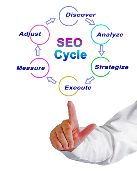 Components of SEO Cycle — Stock Photo, Image